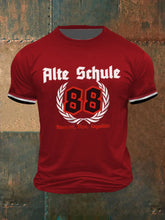Männer Alte Schule T-Shirt mit kurzen Ärmeln zartstils